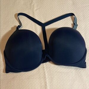 Victoria's Secret Blue T-Shirt Push-up Bra with Front Close